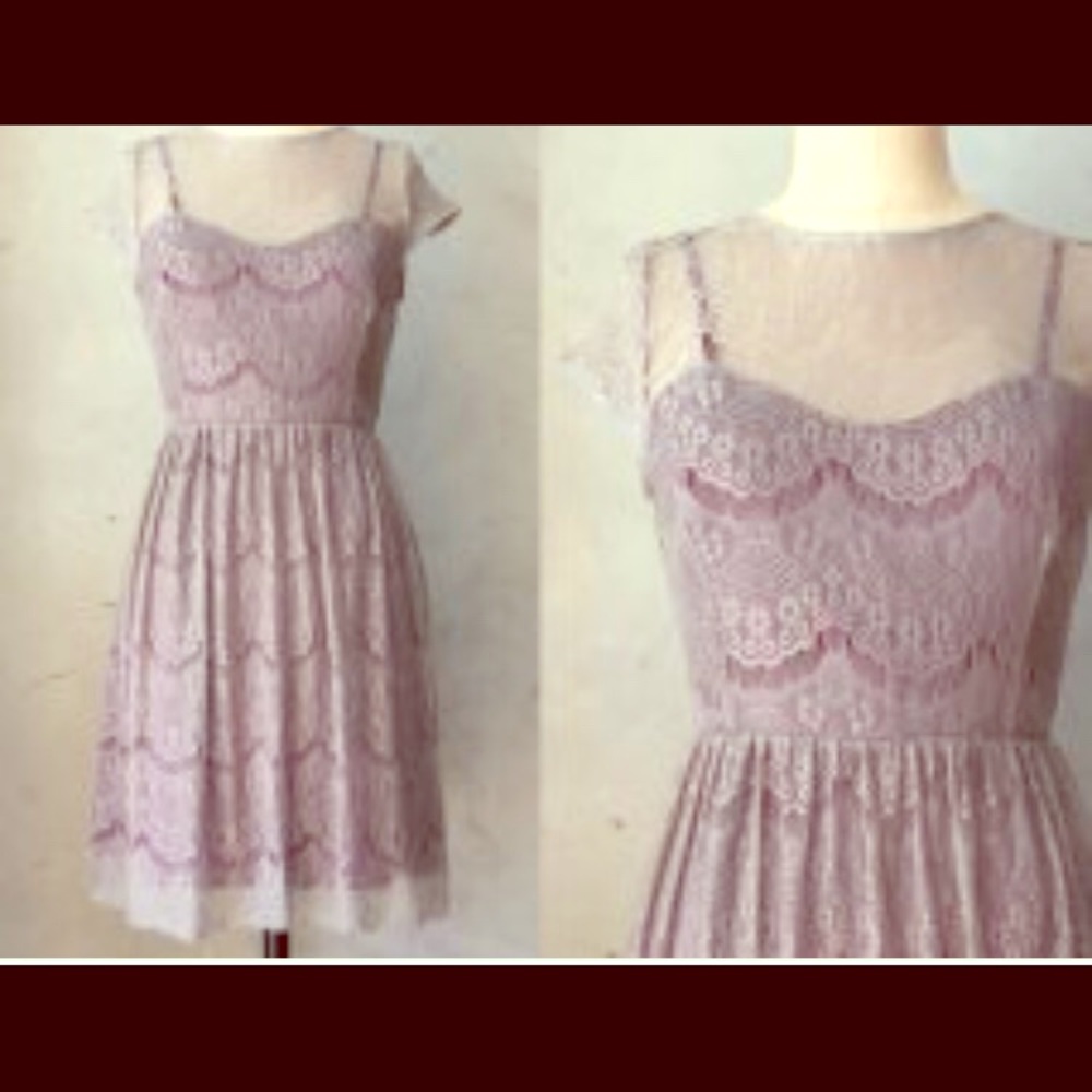 Fleet Collection Purple Lace Dress.